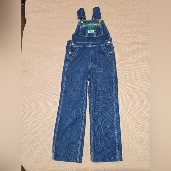 Liberty Boy's Blue Denim Bib Overalls Sz 7R-Outdoor Farm Life Casual Playwear - Picture 2 of 8